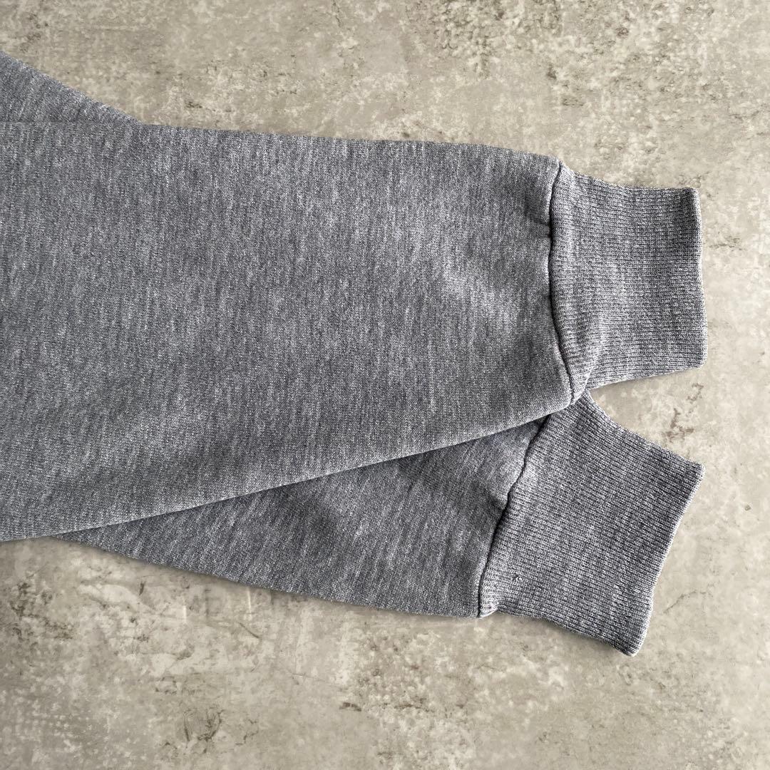 神シルエット無双カラー80s90sラッセル前V無地スウェットUSAX製Lグレー