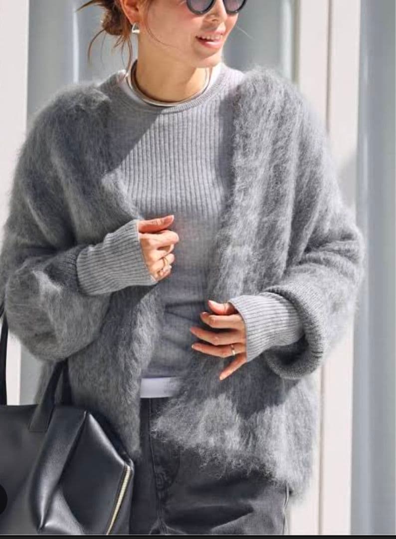 ドゥーズィエムクラス　2024AW PORTMIX クルーネック カーディガン