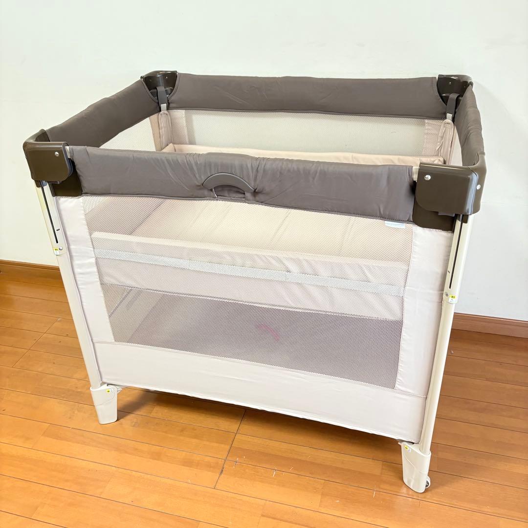 【美品・付属品完備】アップリカ ココネルエアー ベビーベッド ココア