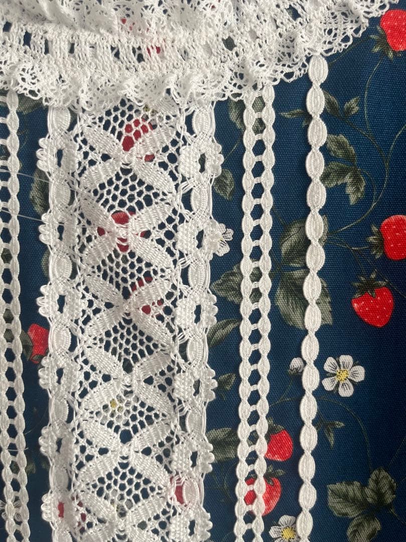 新品 メルヘンティカ ストロベリー・ミルフィーユワンピース ネイビー 長袖