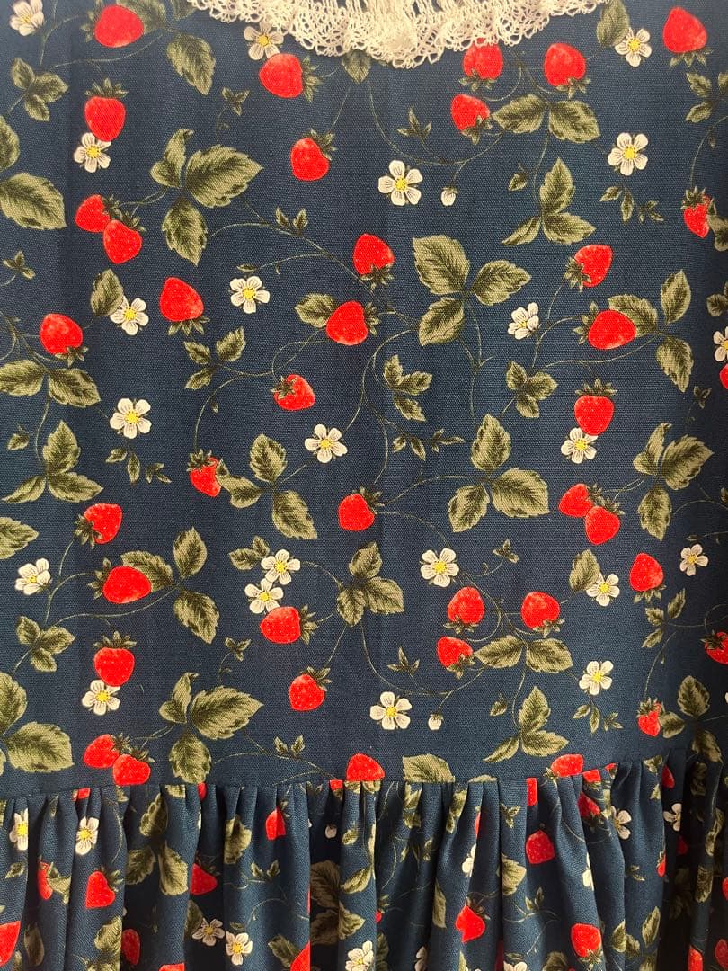 新品 メルヘンティカ ストロベリー・ミルフィーユワンピース ネイビー 長袖