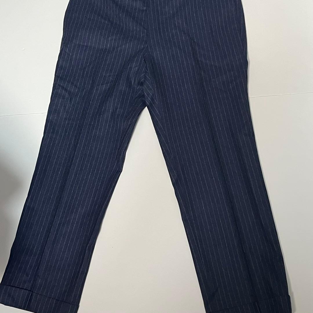 【美品】BEAMSF　ビームスエフ　スーツ　セットアップ　ストライプ　ネイビー