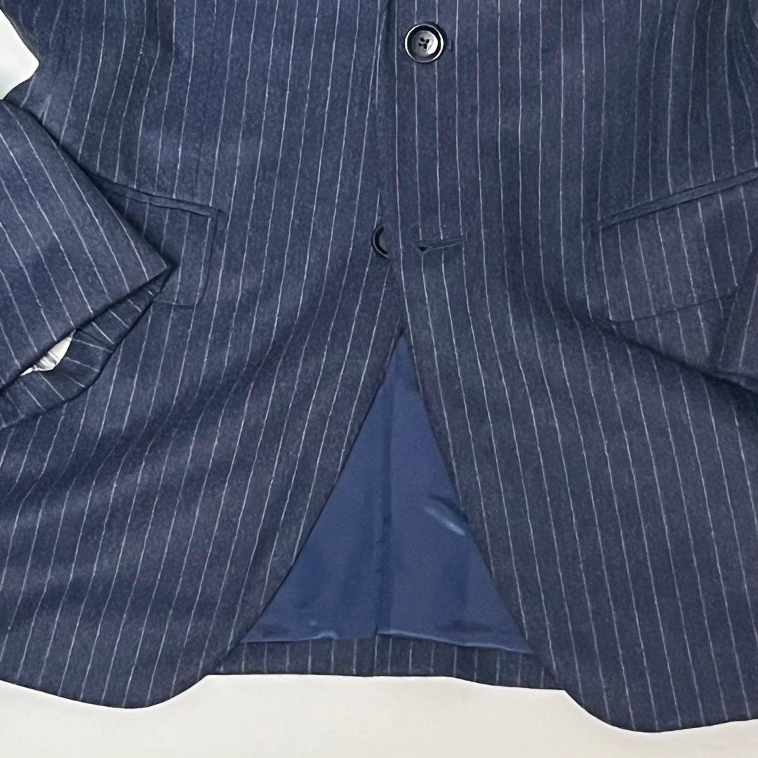 【美品】BEAMSF　ビームスエフ　スーツ　セットアップ　ストライプ　ネイビー
