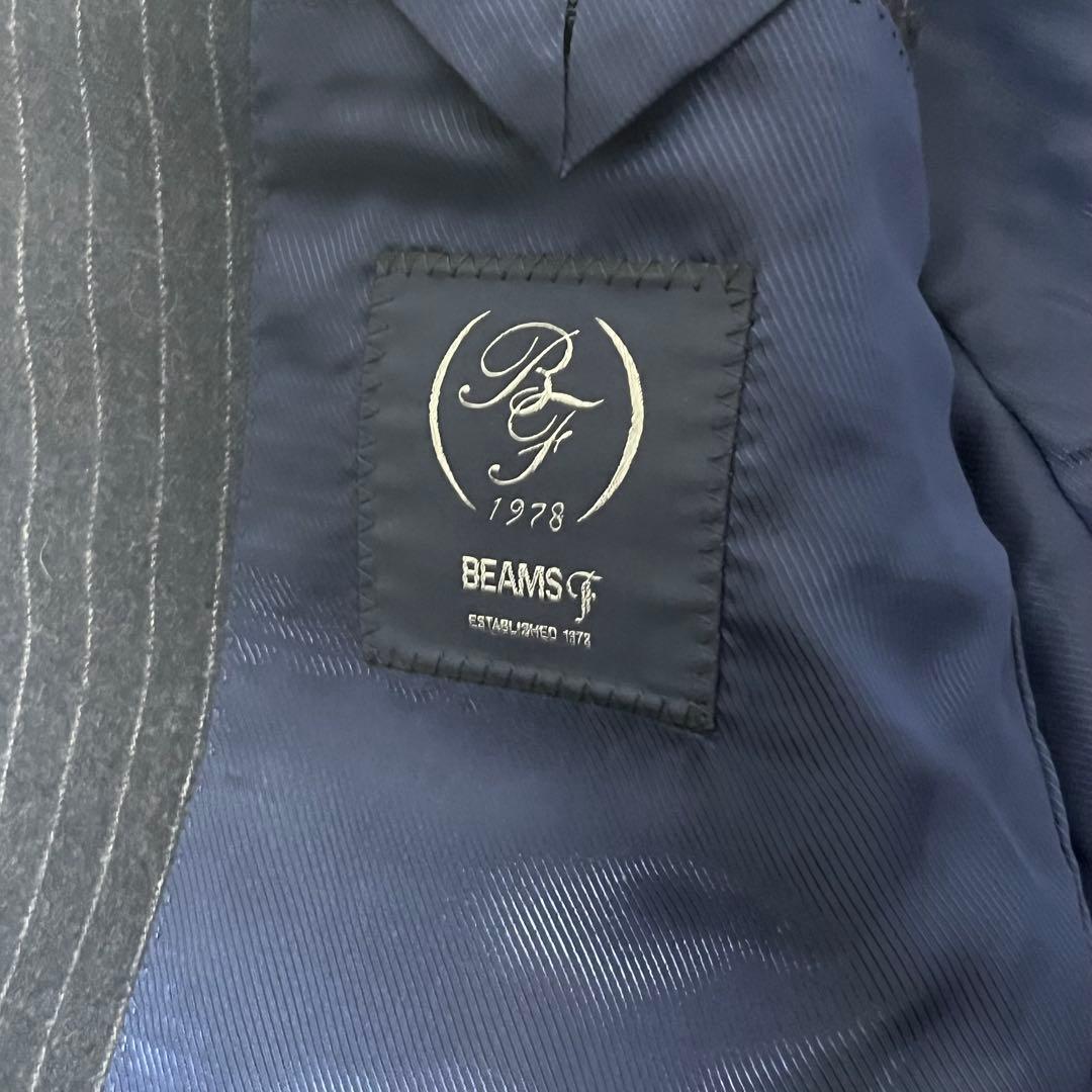 【美品】BEAMSF　ビームスエフ　スーツ　セットアップ　ストライプ　ネイビー