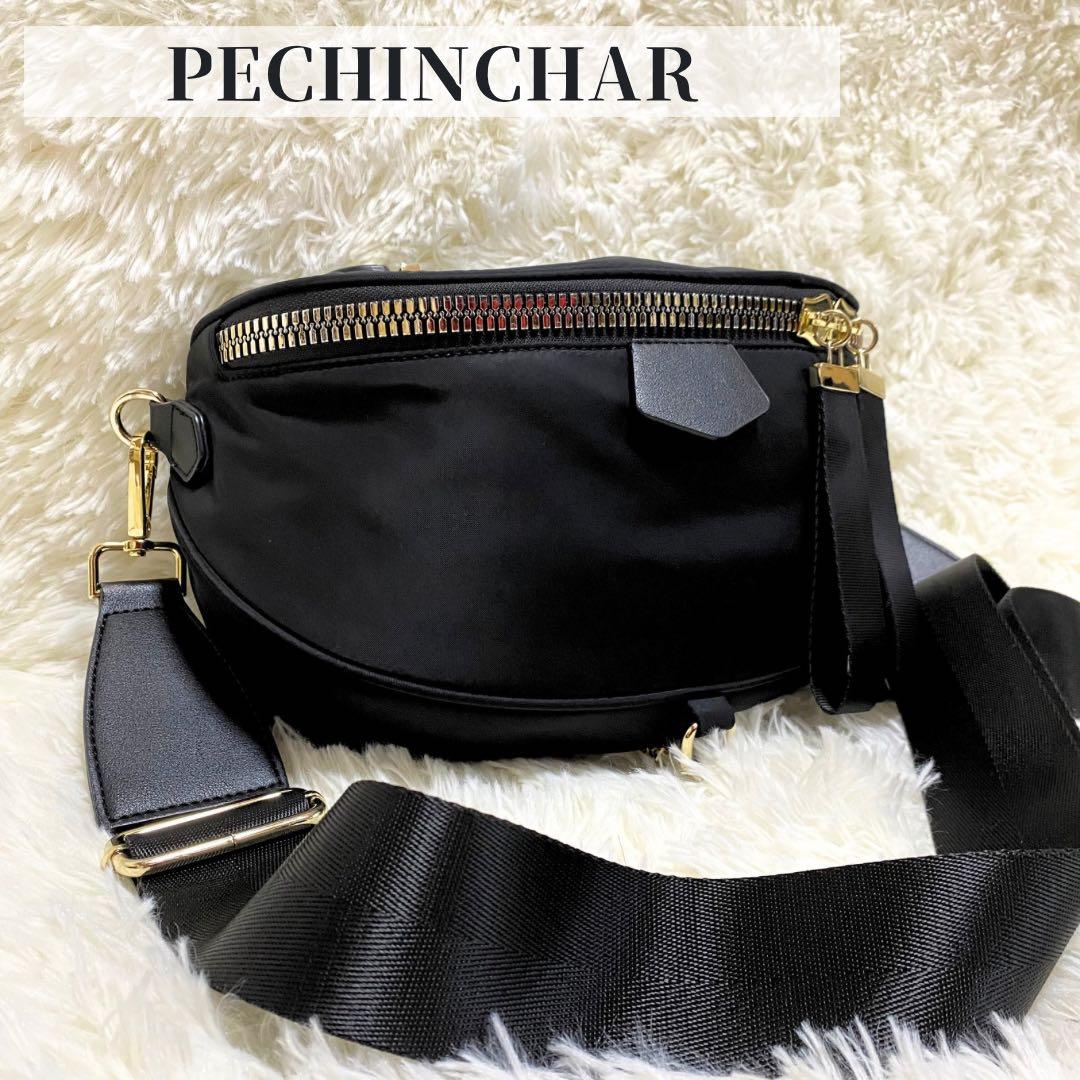 【美品】 ペシンシャ ゴールド金具 ショルダーバッグ ボディバッグ