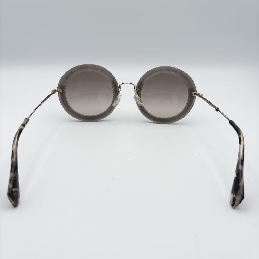 完売品✨MIUMIU サングラス　ラウンド型　ビジュー　グリッター　マーブル柄