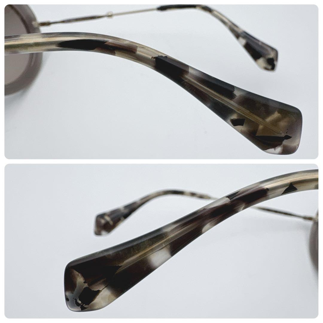 完売品✨MIUMIU サングラス　ラウンド型　ビジュー　グリッター　マーブル柄