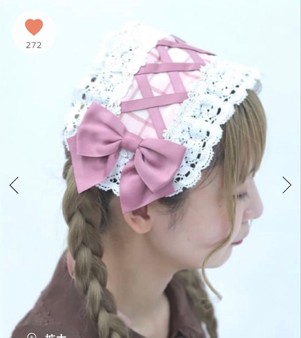 chalmiere シャルミエール　タータンチェックヘッドドレスとマルチリボン