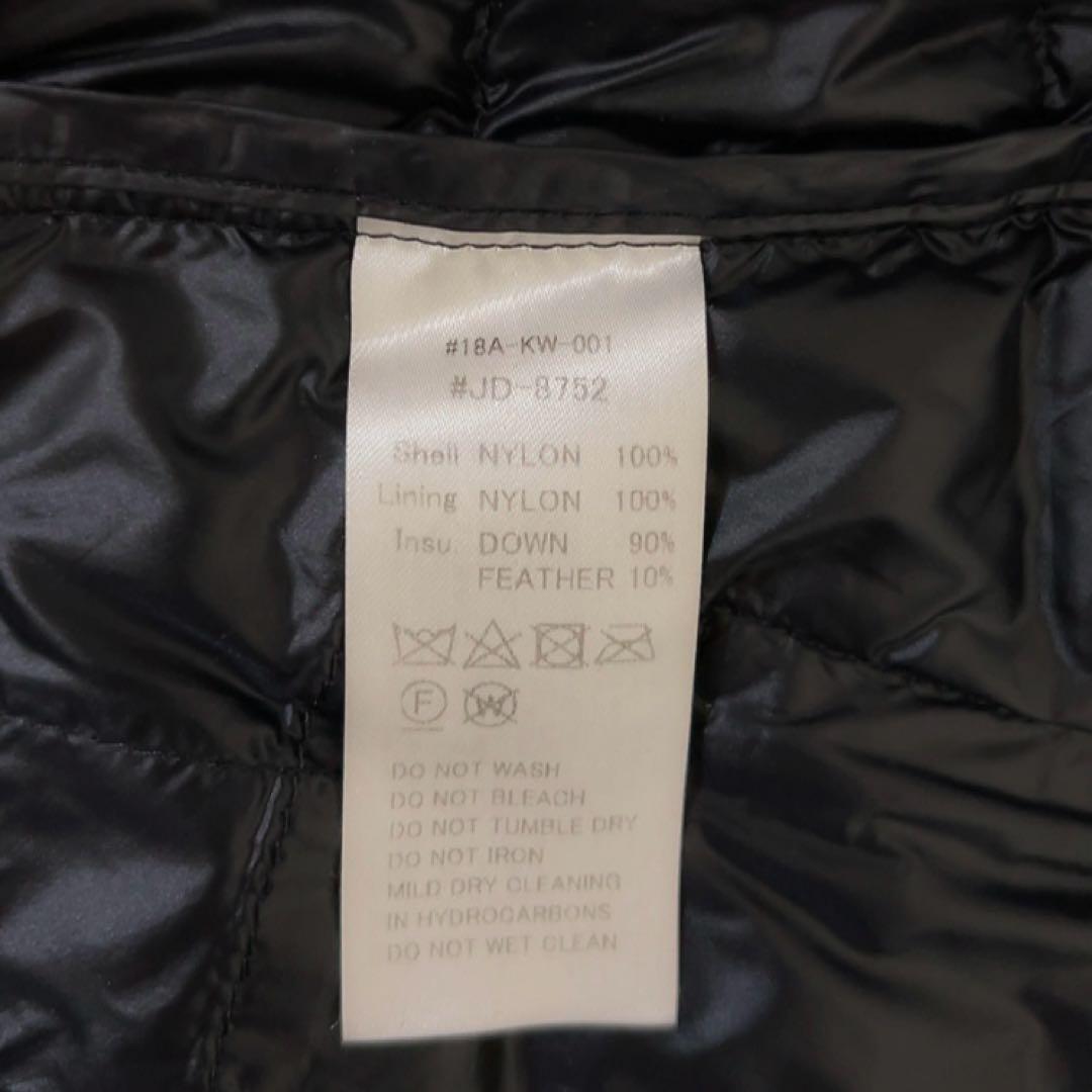 ダントン　DANTON インナーダウン　クルーネック　ベスト　ブラック　40