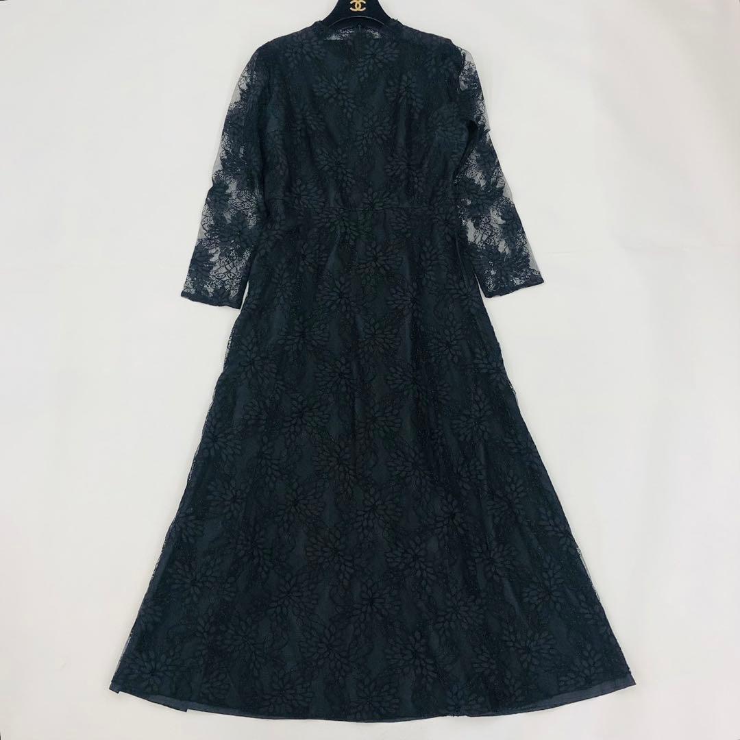 kaene カエン　オールレースメロウワンピース　総レース　ドレス　黒　40