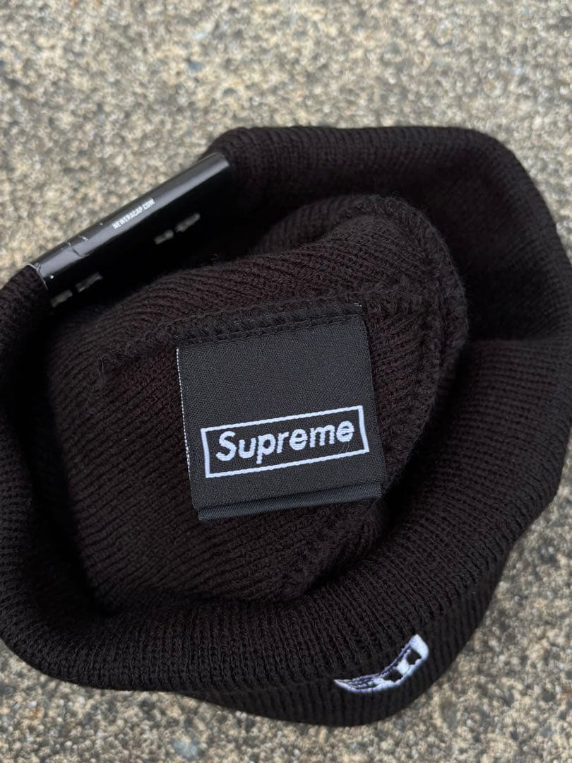 [新品] Supreme ブラック ペイズリー ビーニー ニット帽