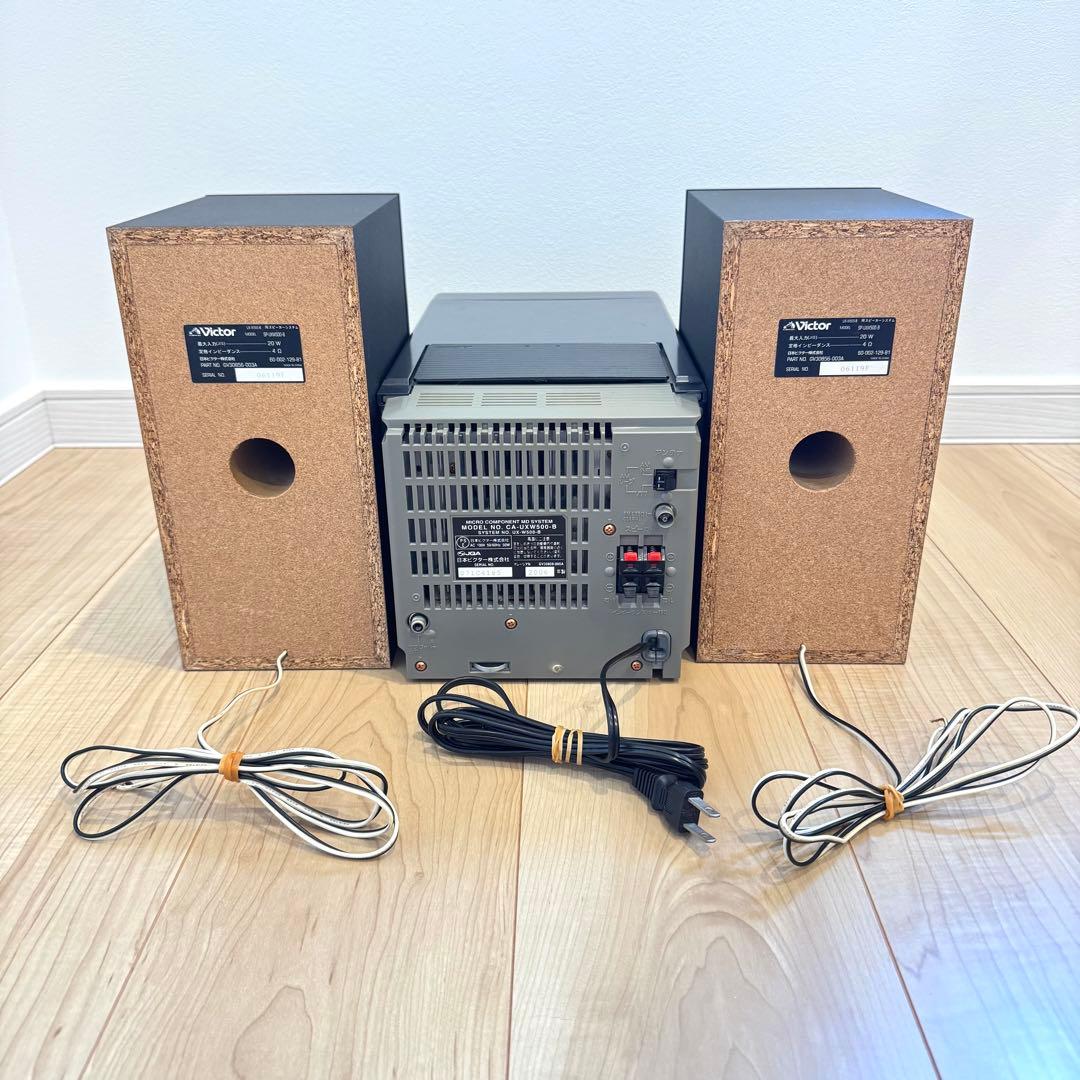 【希少】　Victor UX-W500 動作確認済　リモコン付属　MDコンポ