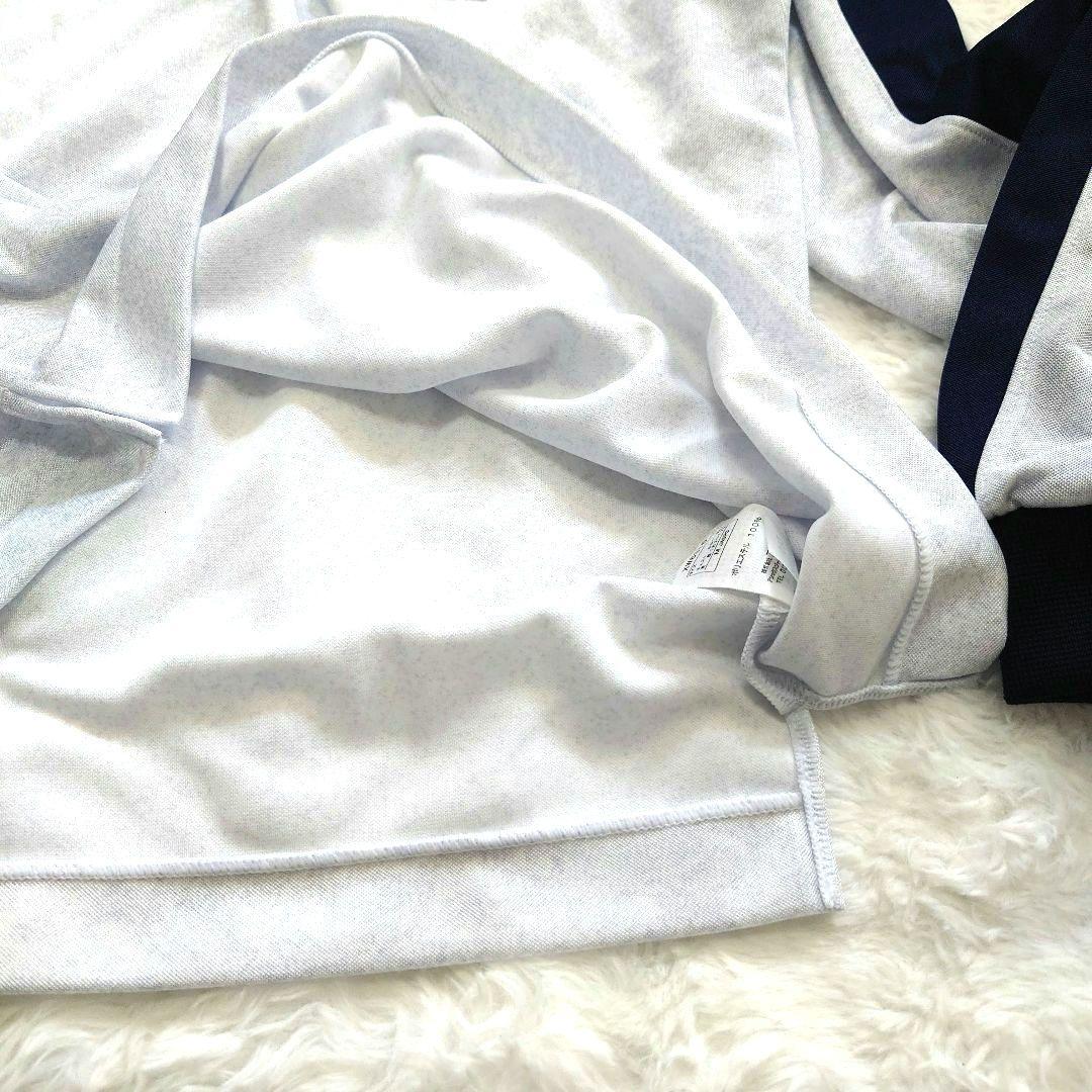 【良品】asics 日本バレーボール協会 長袖ポロシャツ グレー Mサイズ