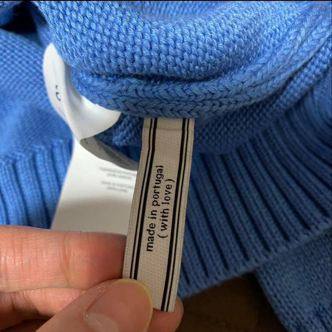ami paris ブルー 水色　ニット　ハートロゴ