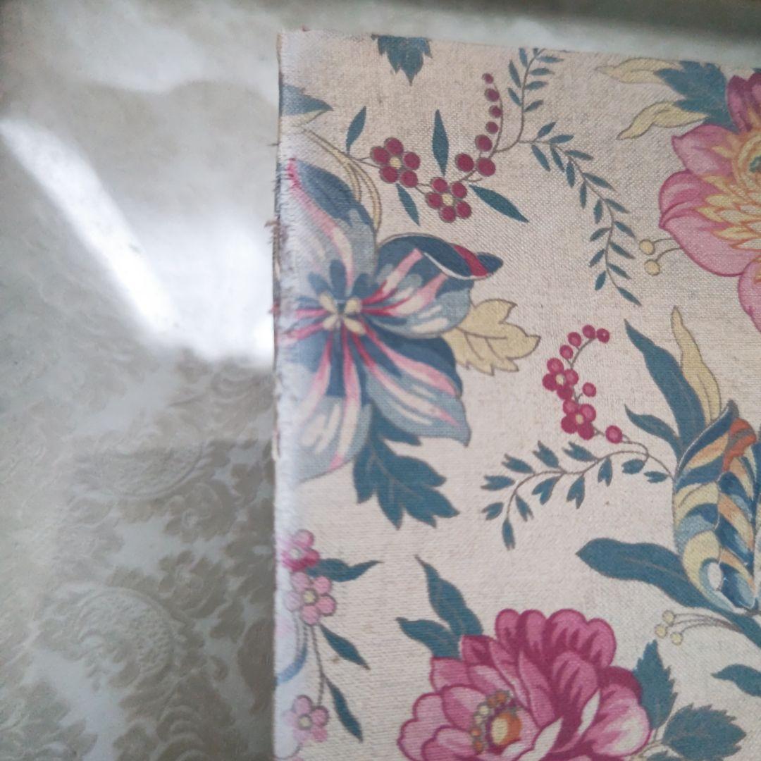 フランスアンティーク　カルトナージュボックス　大柄花柄