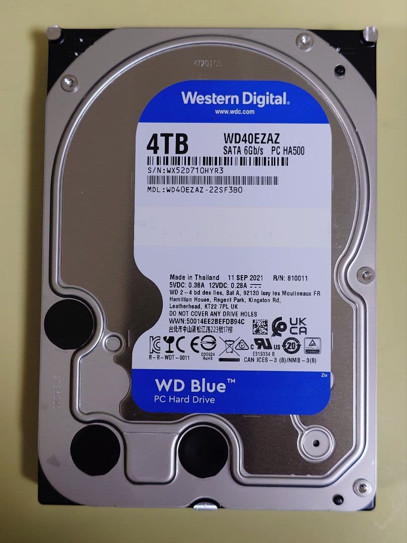 内蔵型ハードディスクドライブ WD Blue 4TB HDD LHD-WD40EZAZ