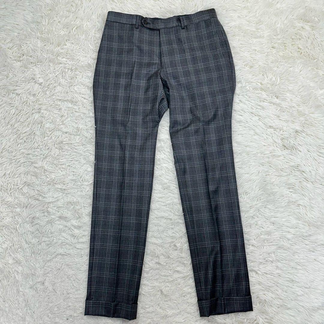 美品✨ EDIFICE ロロピアーナ ビジネススーツ チェック柄 46 M相当