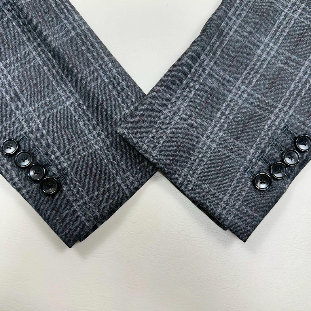 美品✨ EDIFICE ロロピアーナ ビジネススーツ チェック柄 46 M相当