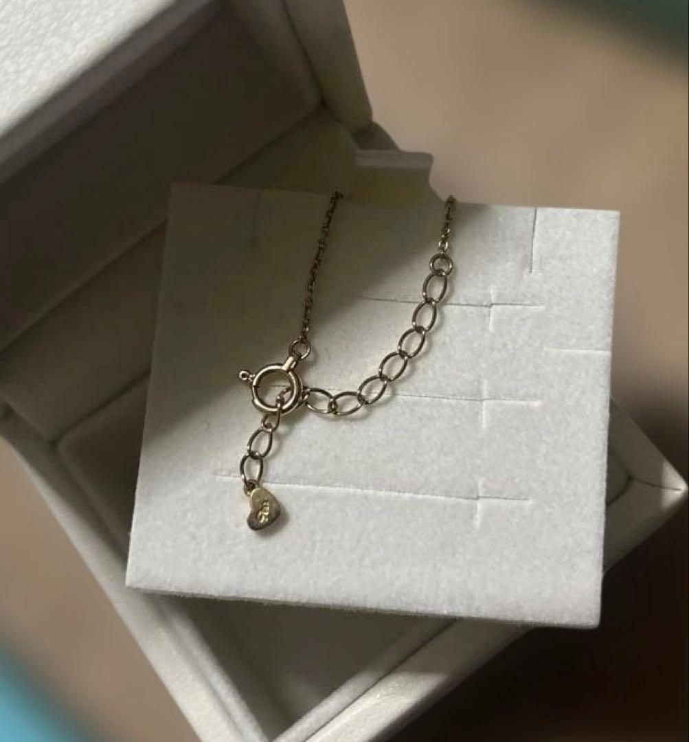 美品☆4℃ ピンクハートネックレス k18 0.26ct