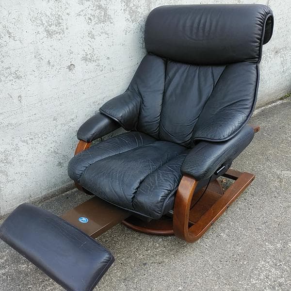 フジファニ　本革　リクライニングソファ　パーソナルチェア