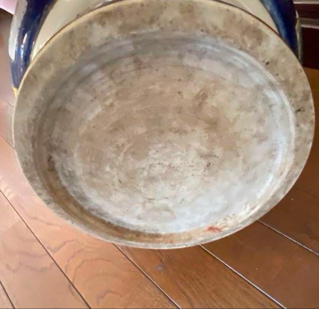 中国清末民国時代　山水人物　粉彩大花瓶　高さ49cm