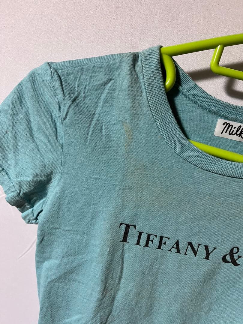 レア！ヴィンテージTシャツ Tiffany & Co. 水色 クロップドTシャツ
