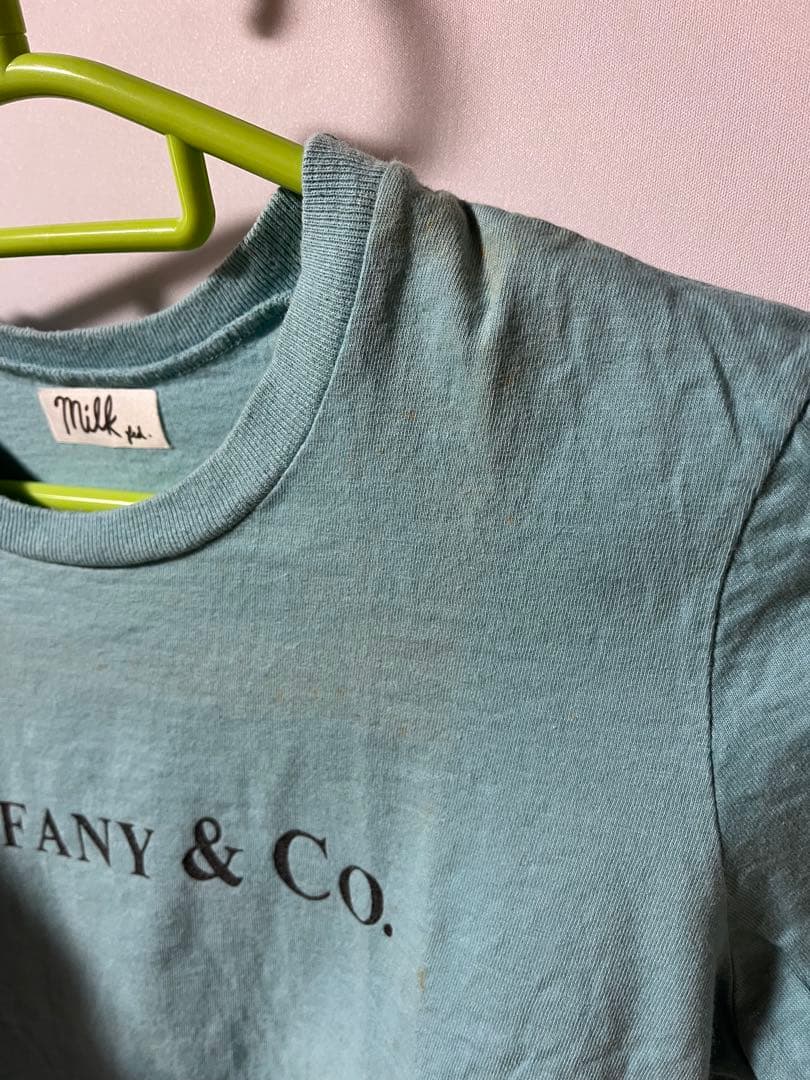 レア！ヴィンテージTシャツ Tiffany & Co. 水色 クロップドTシャツ