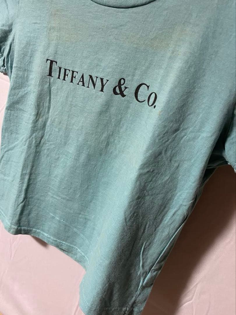 レア！ヴィンテージTシャツ Tiffany & Co. 水色 クロップドTシャツ