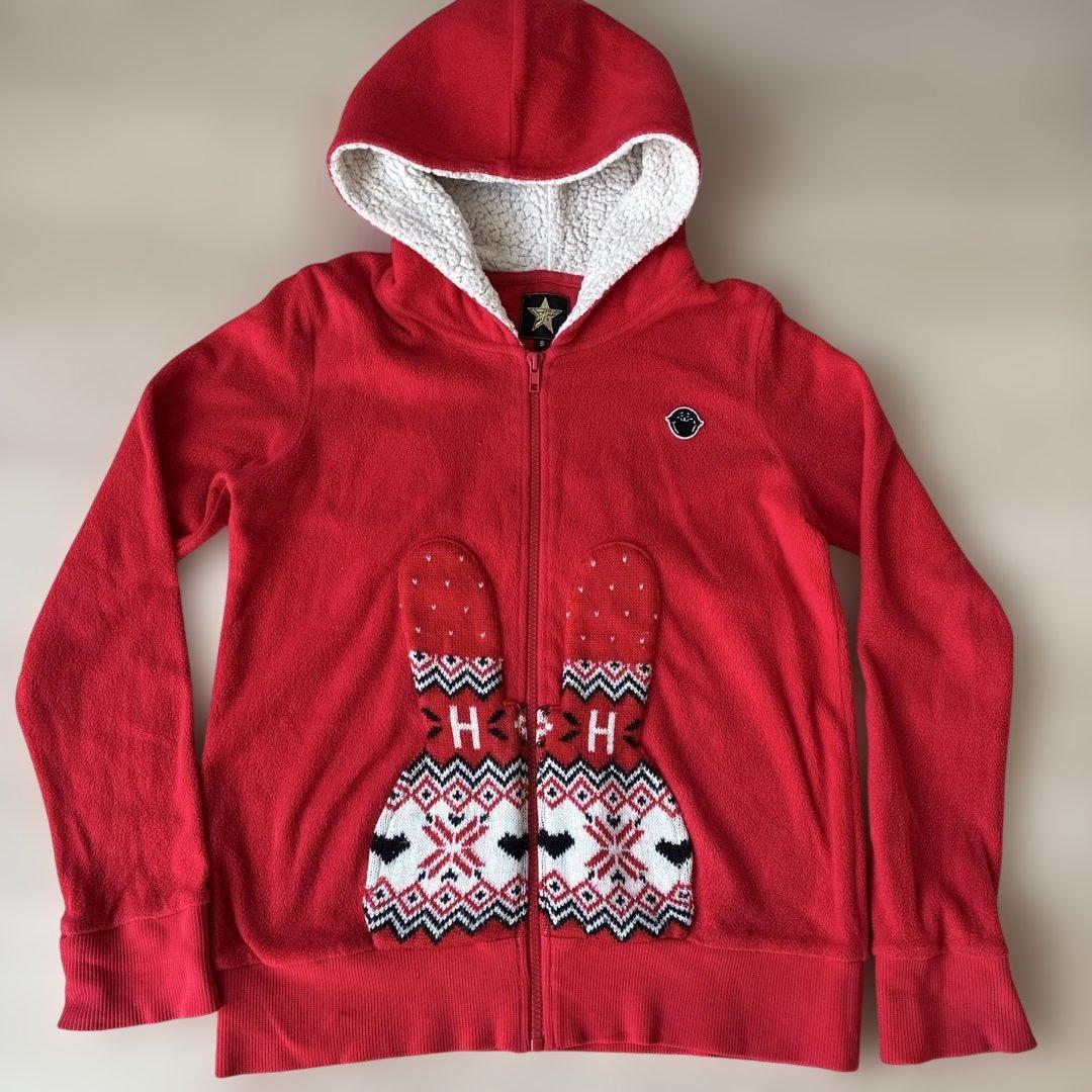 hyoma うさぎのポケットパーカー