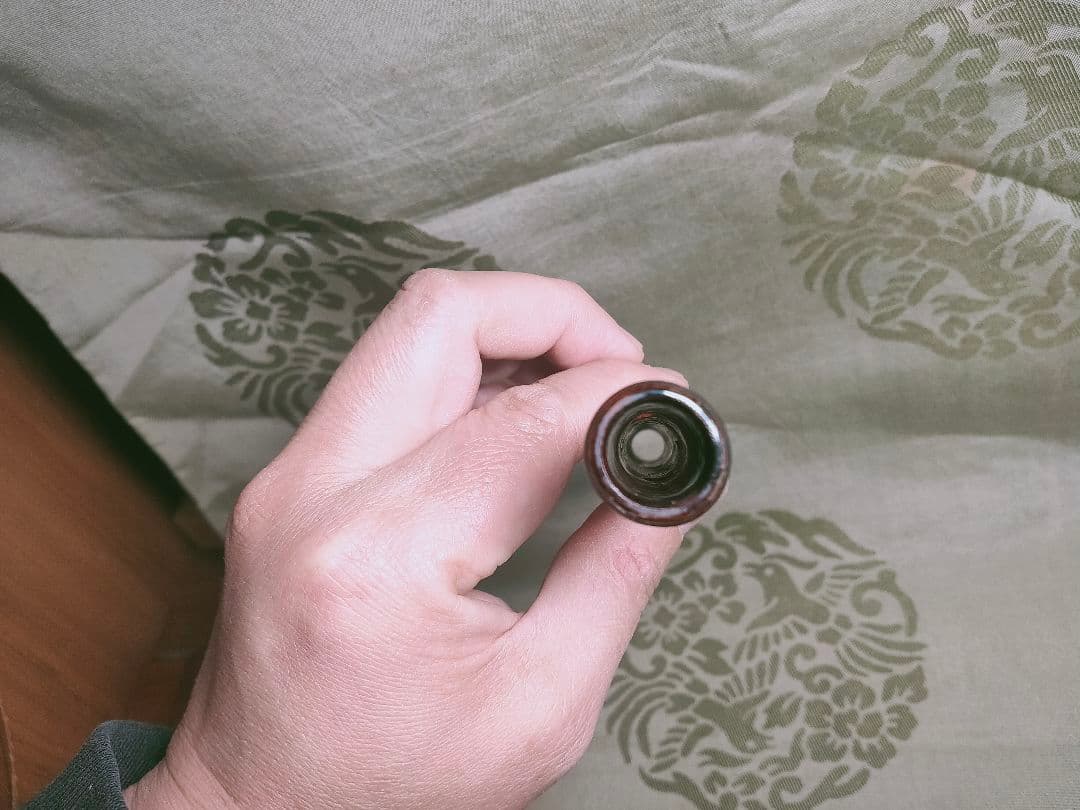 篳篥(ひちりき)　煤竹樺巻　扇面管箱付