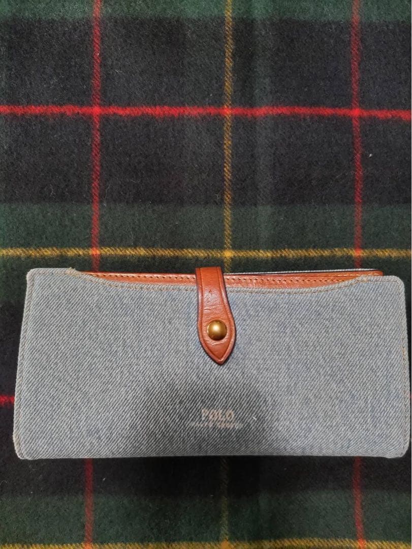 POLO デニム レザー 長財布