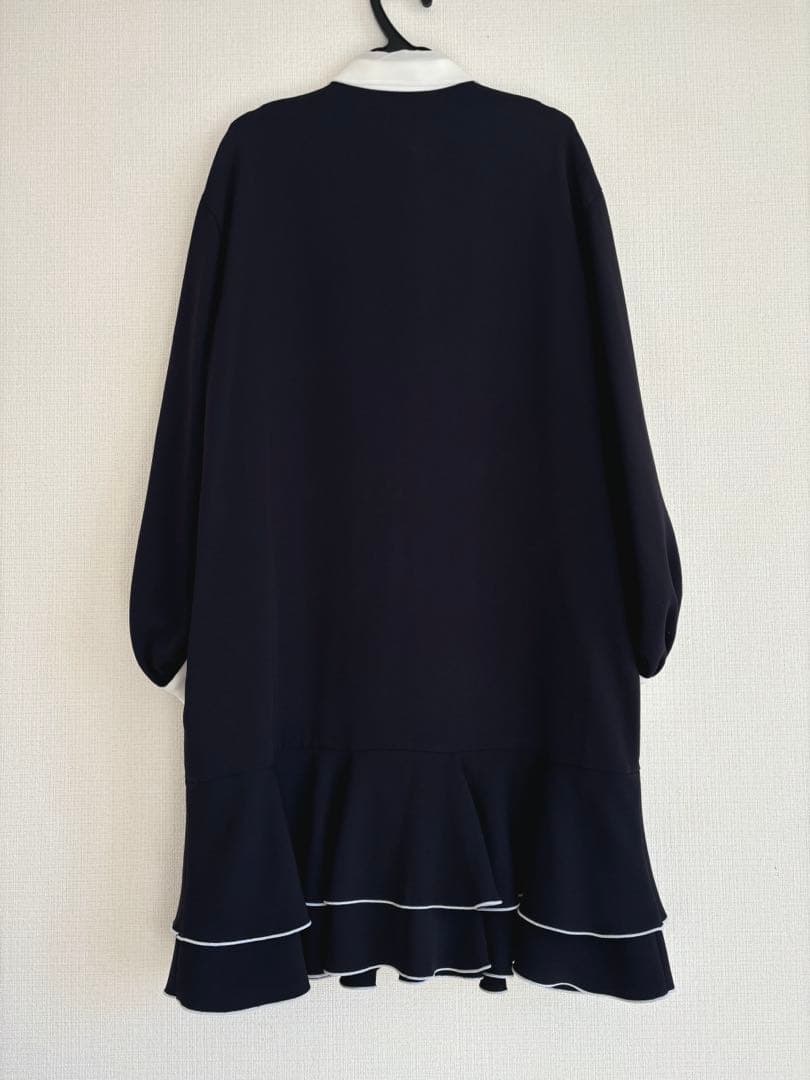 【美品】UNITED ARROWS ティアードミニワンピース ネイビー