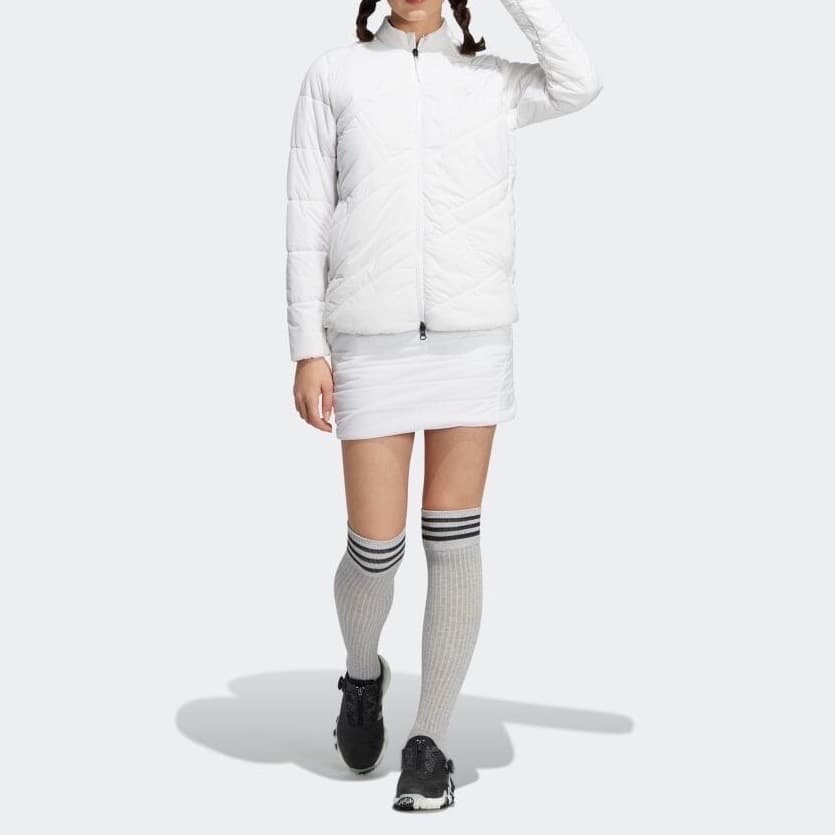 【L】秋冬 アディダス ゴルフ 保温 キルティング 中綿セットアップ