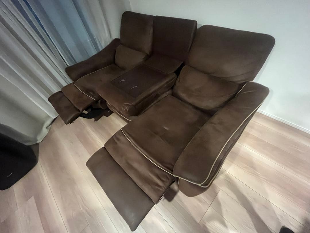 な*あ様 ブラウンリクライニングソファ 3人掛け