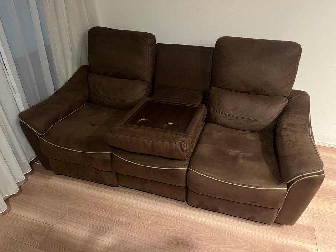 な*あ様 ブラウンリクライニングソファ 3人掛け