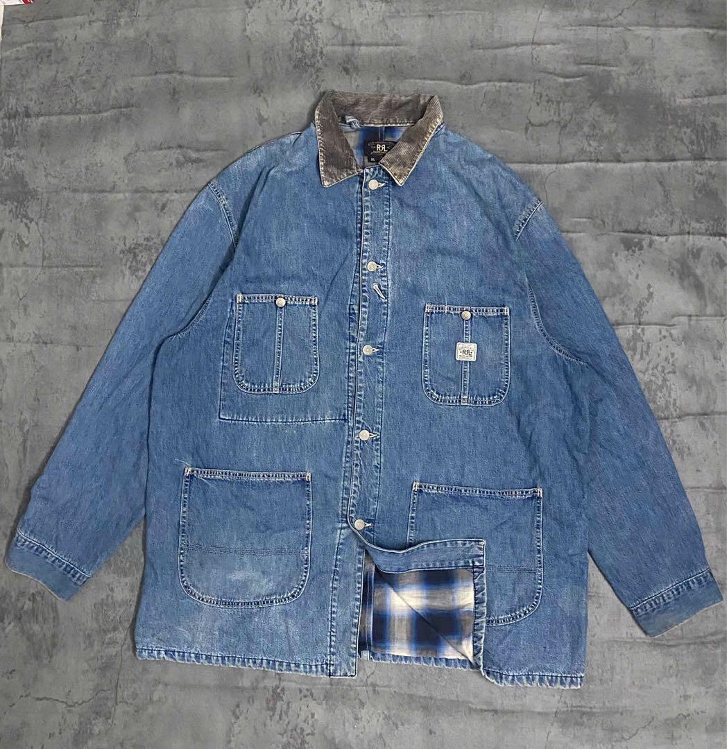 RRL 90's USA製　初期　三ツ星タグ　裏地オンブレ　デニムカバーオール