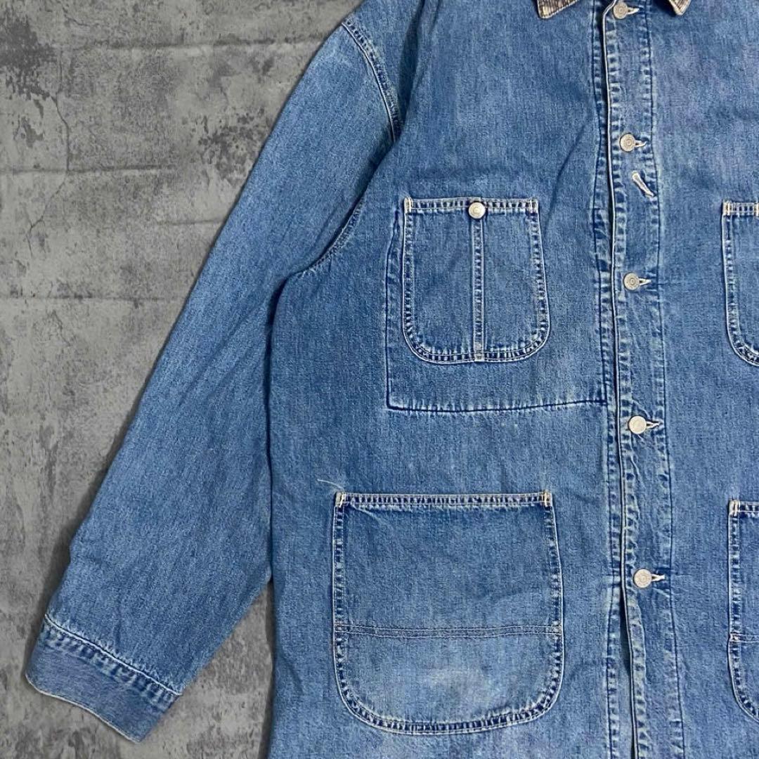 RRL 90's USA製　初期　三ツ星タグ　裏地オンブレ　デニムカバーオール