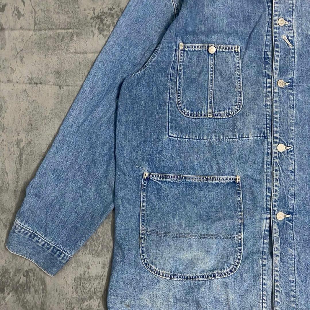 RRL 90's USA製　初期　三ツ星タグ　裏地オンブレ　デニムカバーオール