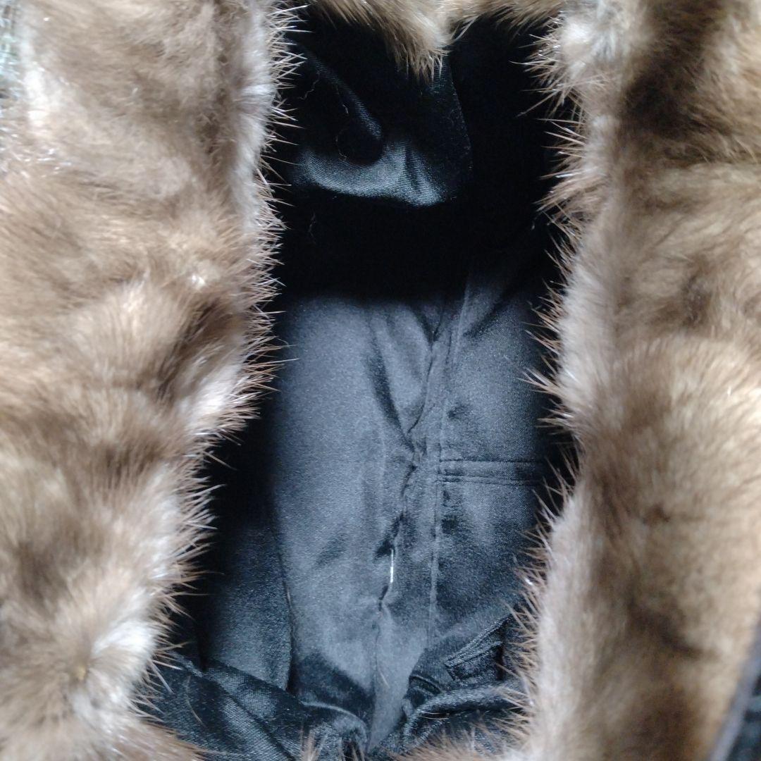 新品未使用✩ブルーアイリスミンク✩ファーバッグ✩リボン有り✩ミンク✩ハンドバッグ