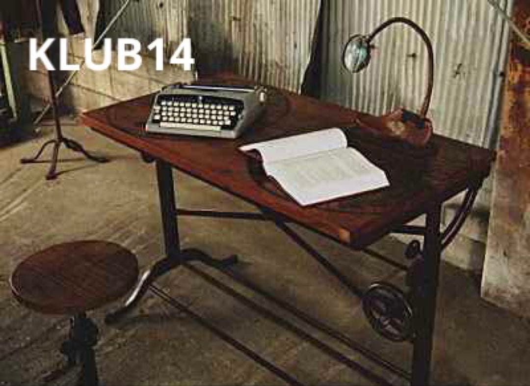 ヴィンテージ風作業机 手動クランク式 KLUB14