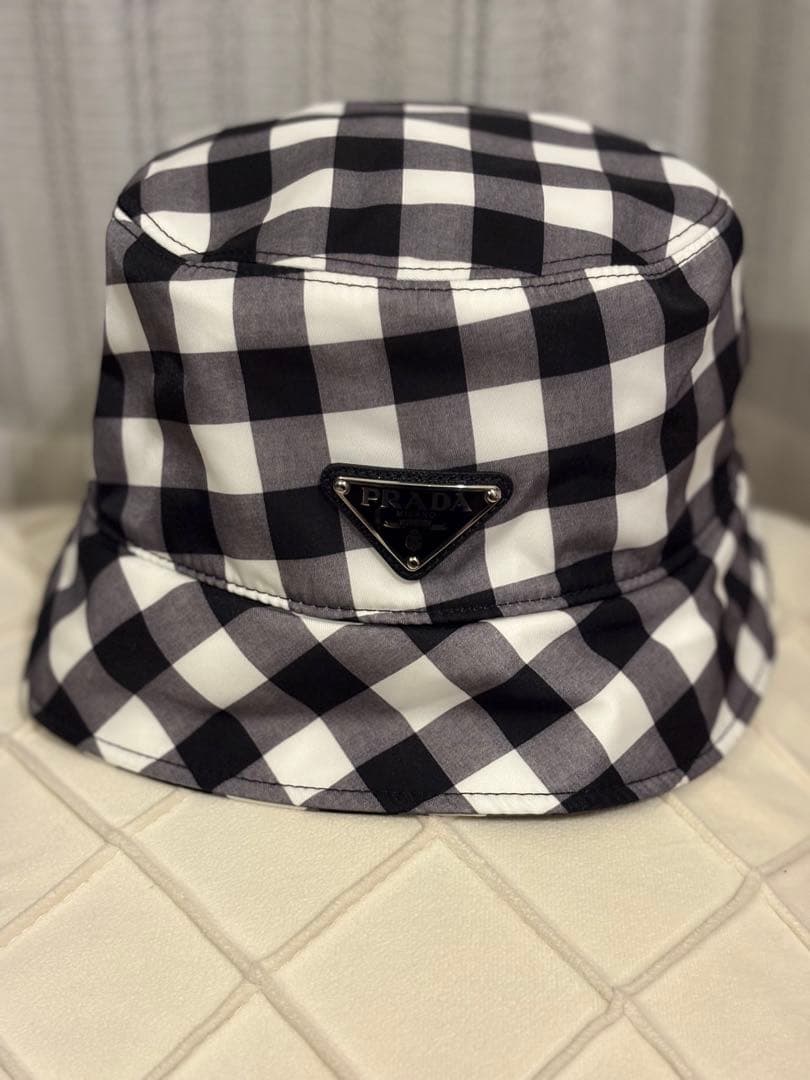 PRADA チェック柄 バケットハット
