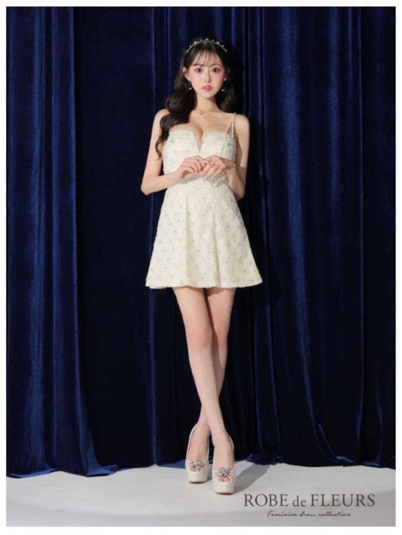 ローブドフルール　キラキラスパンコールドレスS 新品未使用