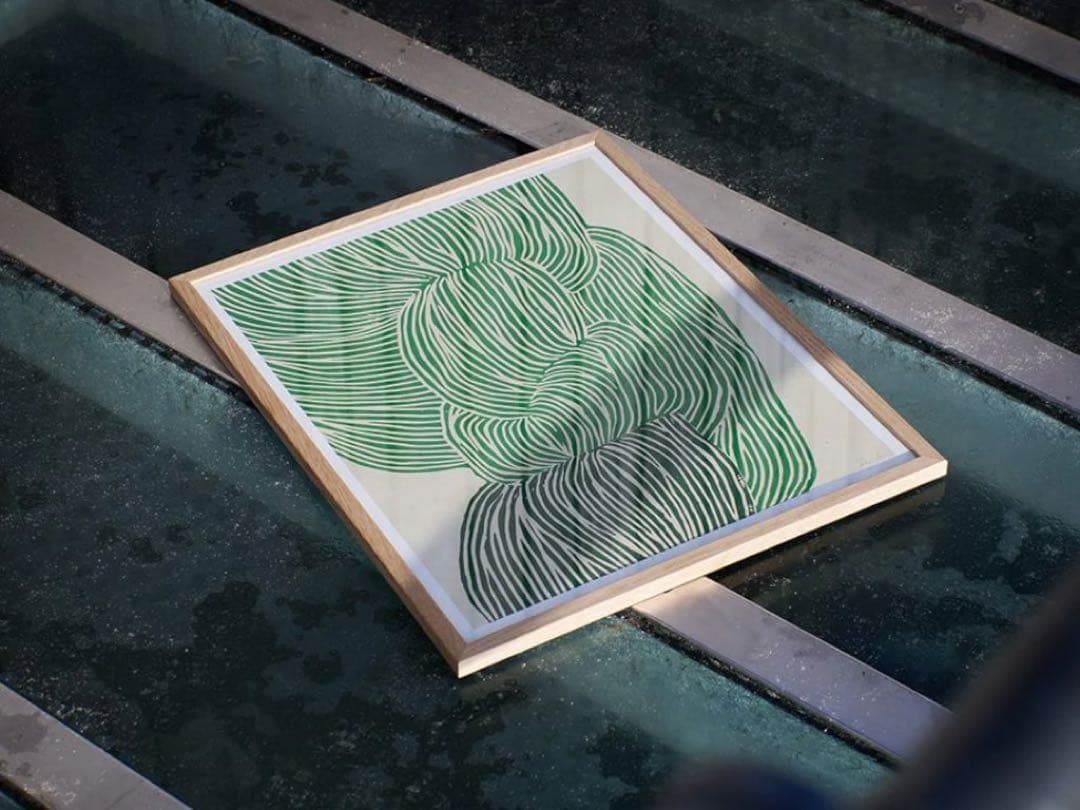 【フレーム付】THE POSTER CLUB Green Ocean 50×70