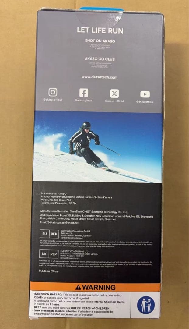 AKASO Brave 7 LE 4Kアクションカメラ 20MP デュアルタッチ