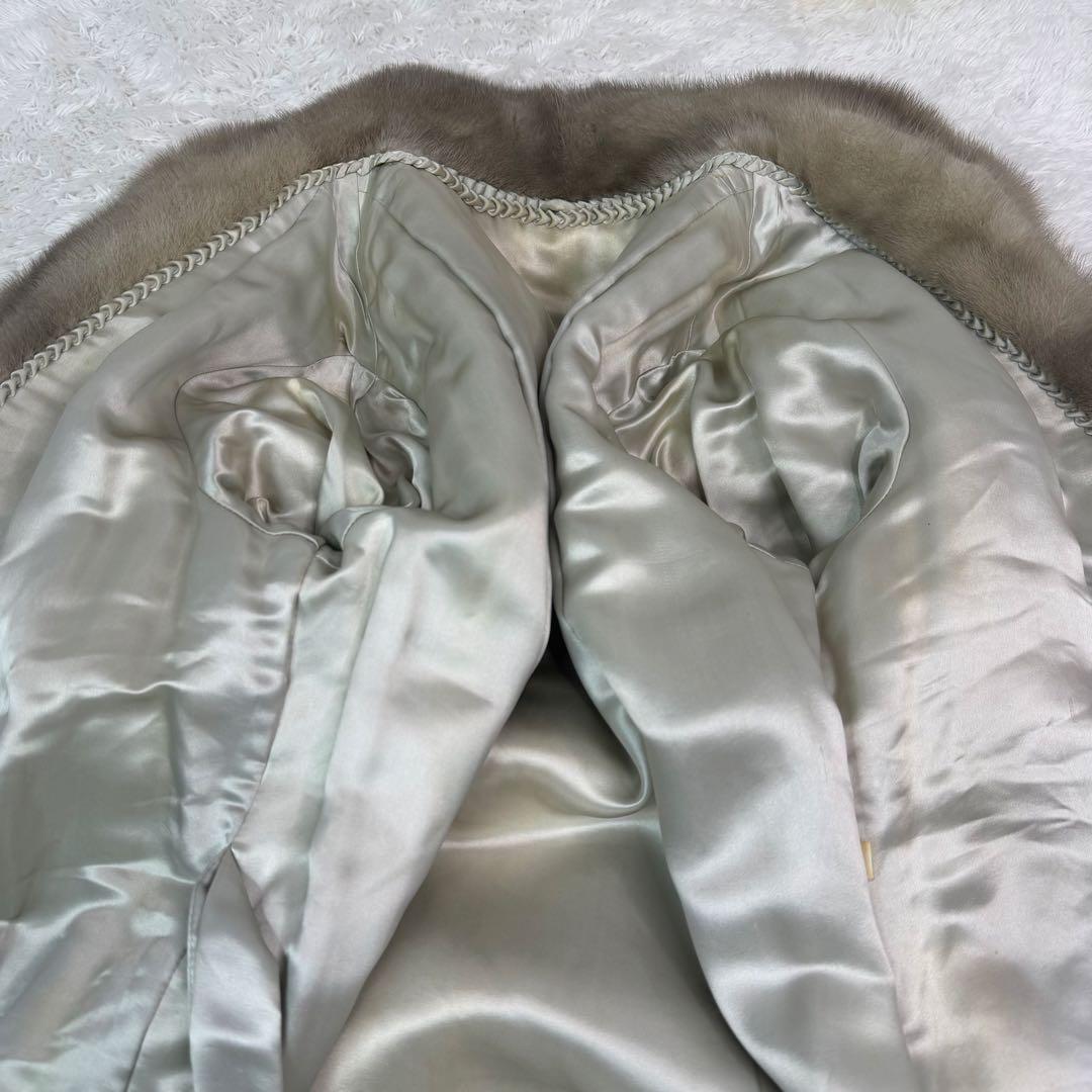 総丈115cm サファイアミンク ロング コート リアルファー 舐めし柔らか