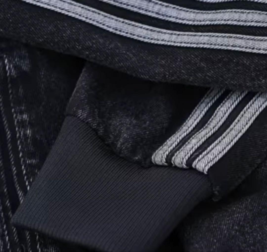 新品4XL】アディダス　デニムジャケットファイヤーバードトラックげんじ