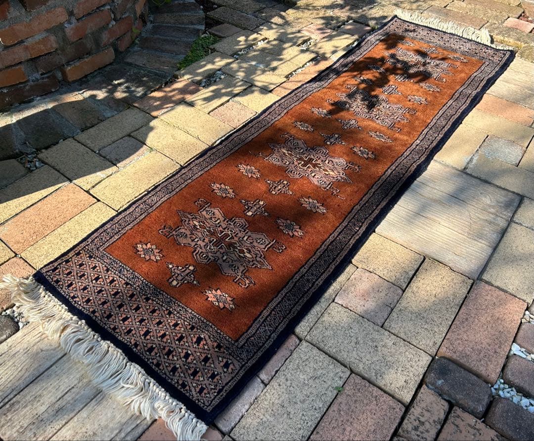 ヴィンテージ ハンドメイド ラグ カーペット マット 証明書付き