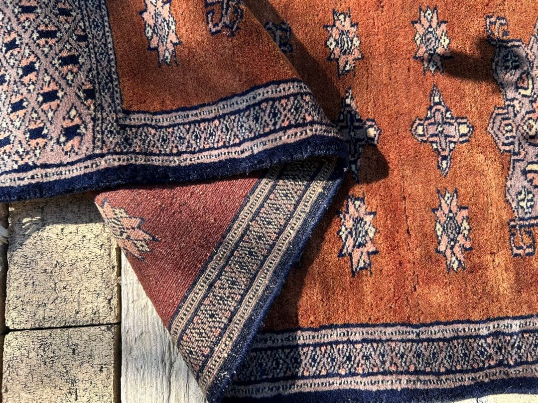 ヴィンテージ ハンドメイド ラグ カーペット マット 証明書付き