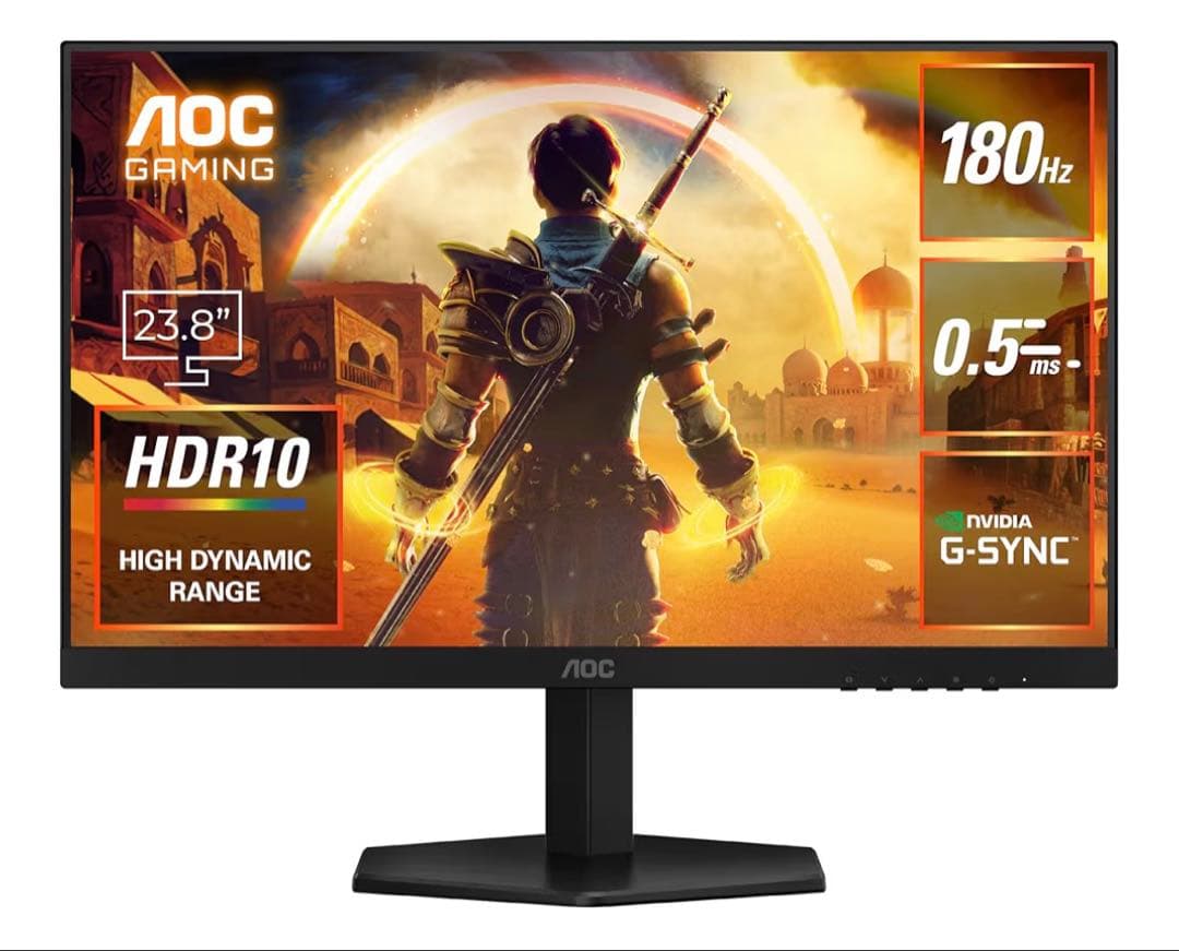 aocゲーミングモニター 23.8インチ /FHD /180Hz /0.5ms