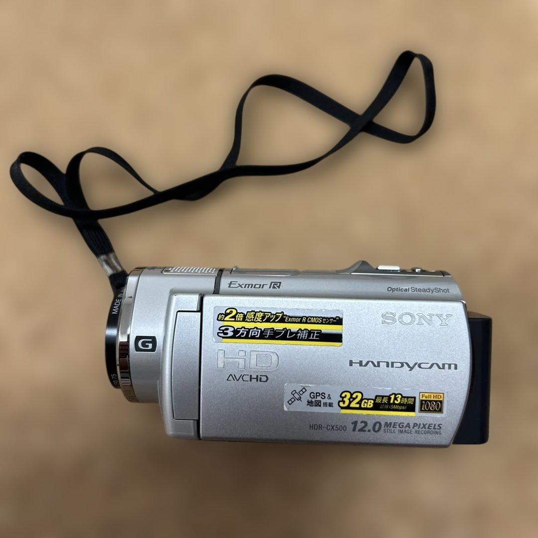 SONY HDR-CX500V ビデオカメラ 本体　説明書　レンズカバー付き
